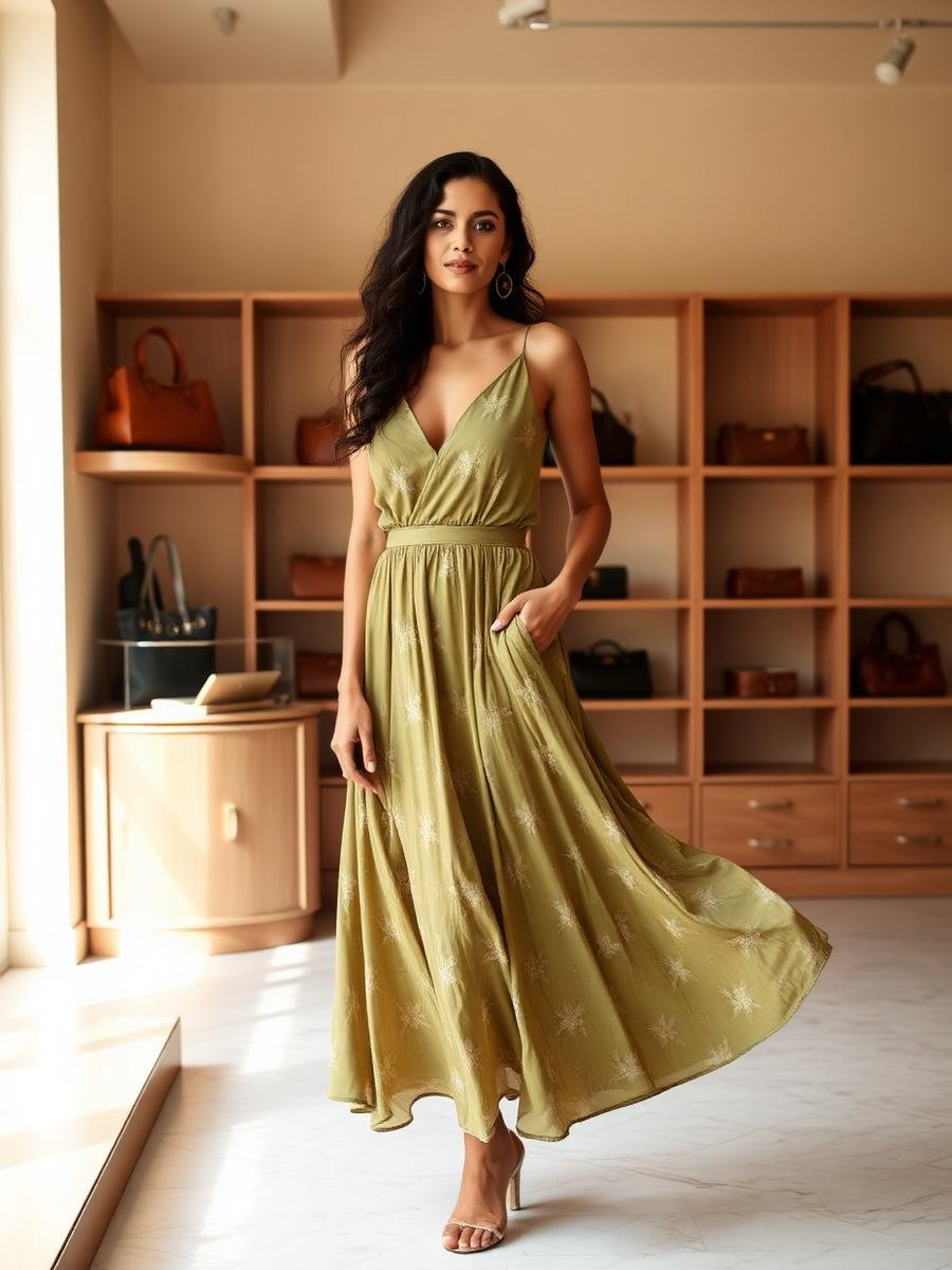 Vestido Midi Estampado